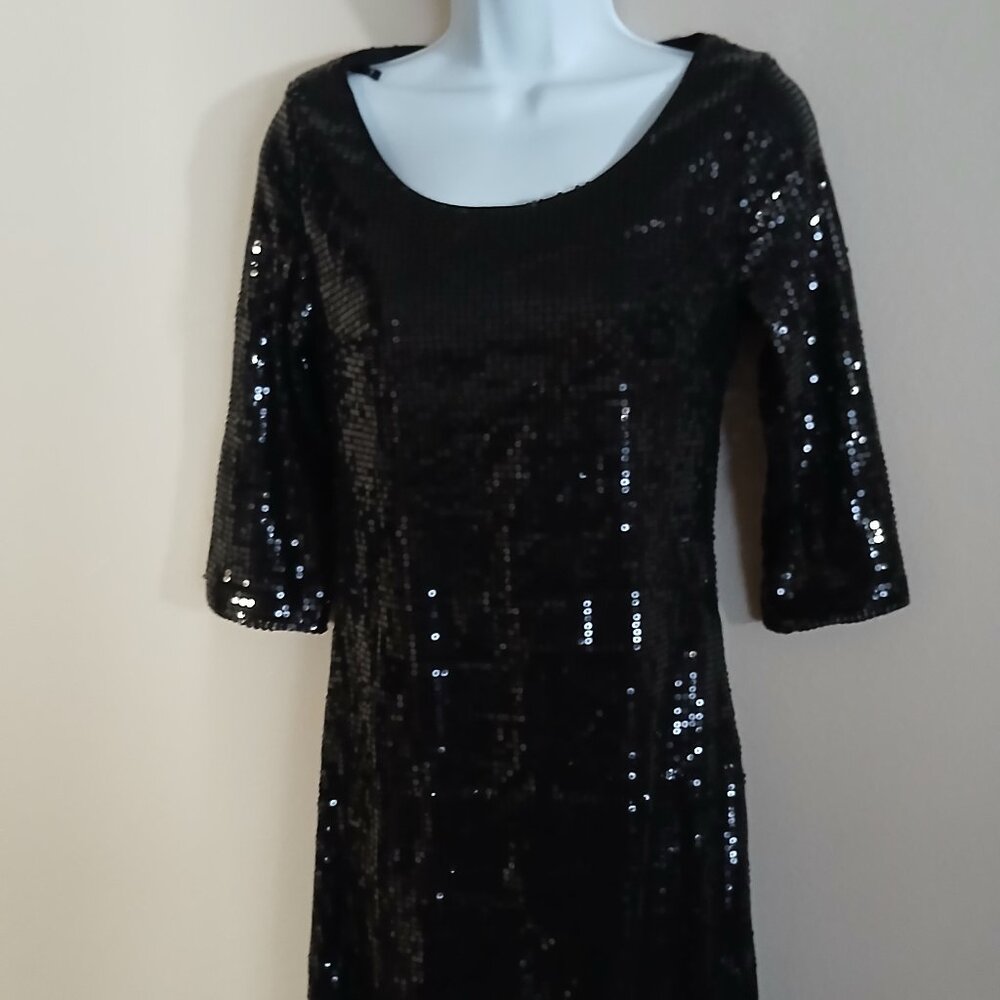Black Sequin Dress